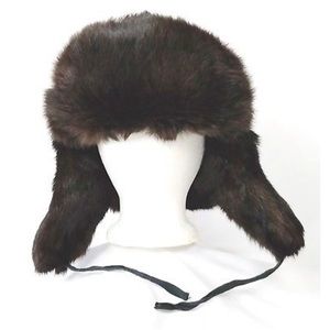 Vintage Russian Ushanka Rabbit Fur Hat